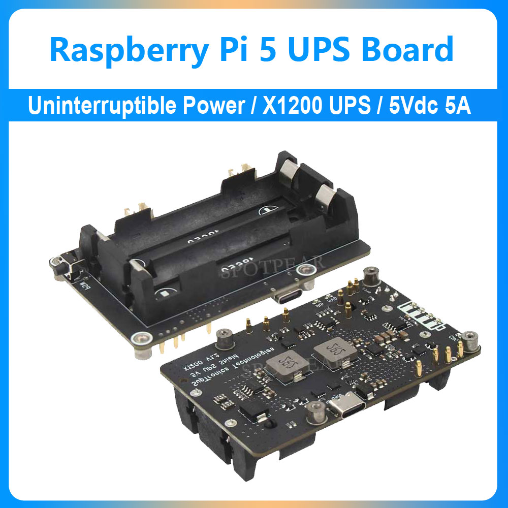 Raspberry Pi 5 UPS Expansion B - Raspberry Pi Uninterrupted Power Supply Ups 18650 recension och pris