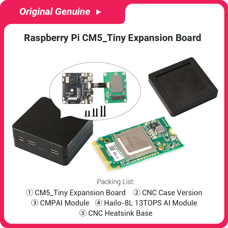 Complete CM5 Tiny Full Kit wit - Raspberry Pi Ai Kit Hailo-8L recension och pris